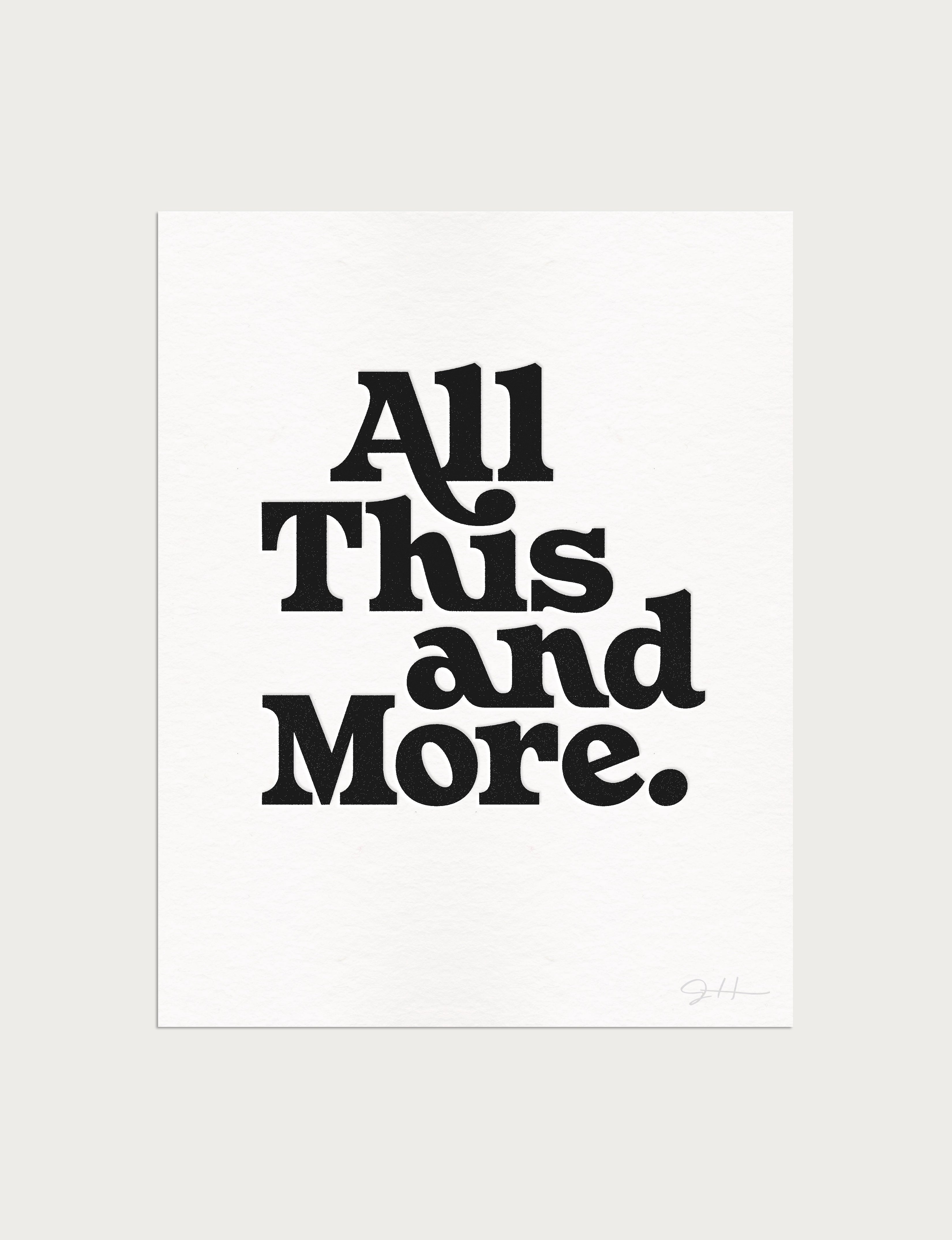 All This And More Print Jessica Hische All this and more print jessica hische