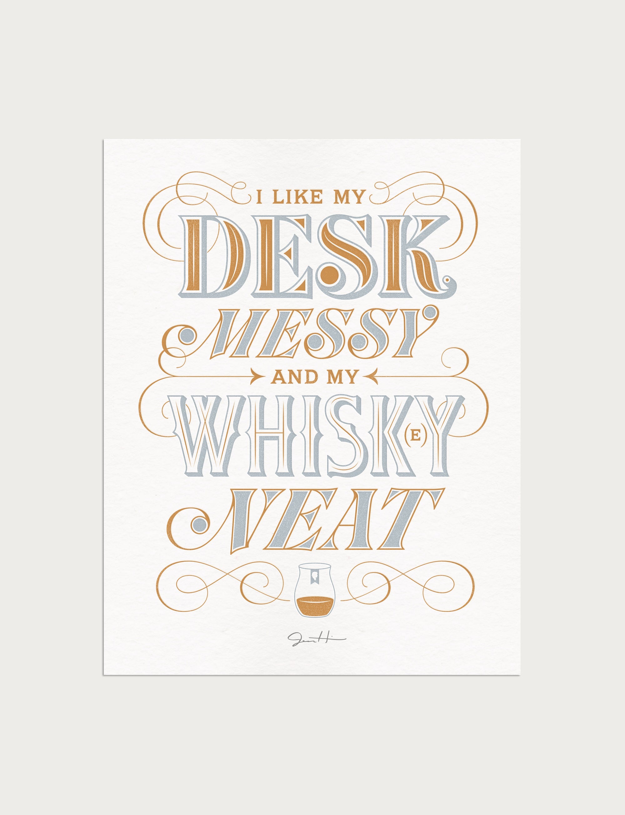 Whiskey Neat Print